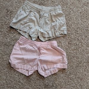 Two pairs of linen shorts